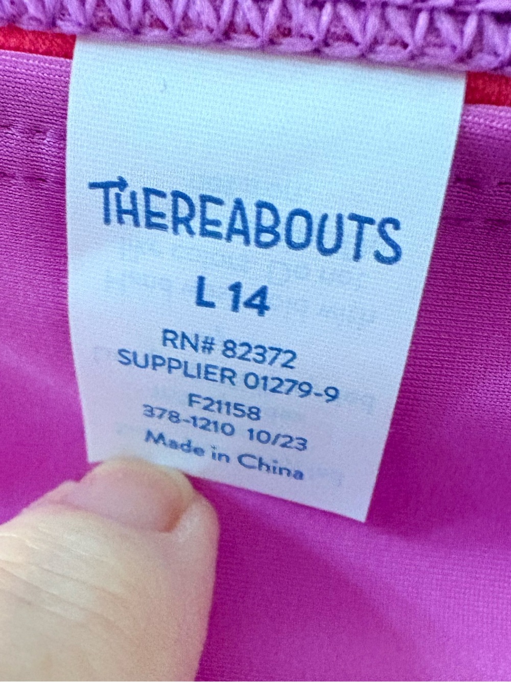 NWT Thereabouts Girls' Purple Tie-Dye Rash Guard 2 Pc Bathing Suit Set Size 14 - Picture 7 of 10